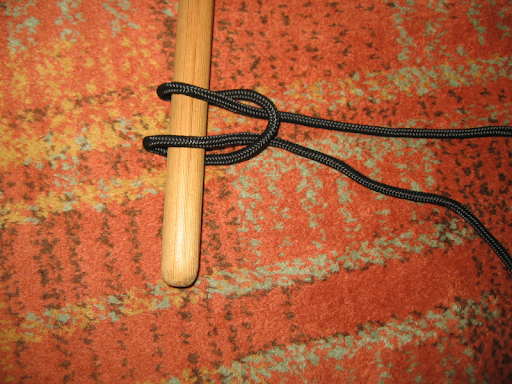 Prusik knot step 1