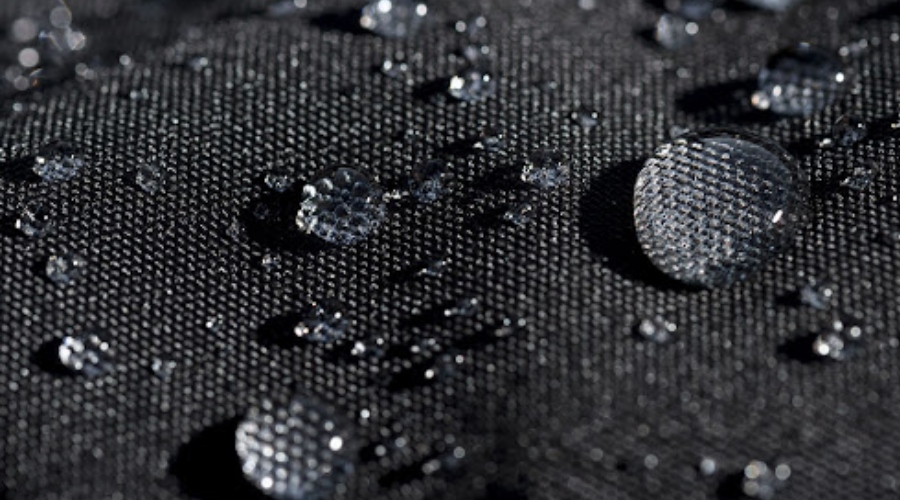 water drop on a waterproof fabric 