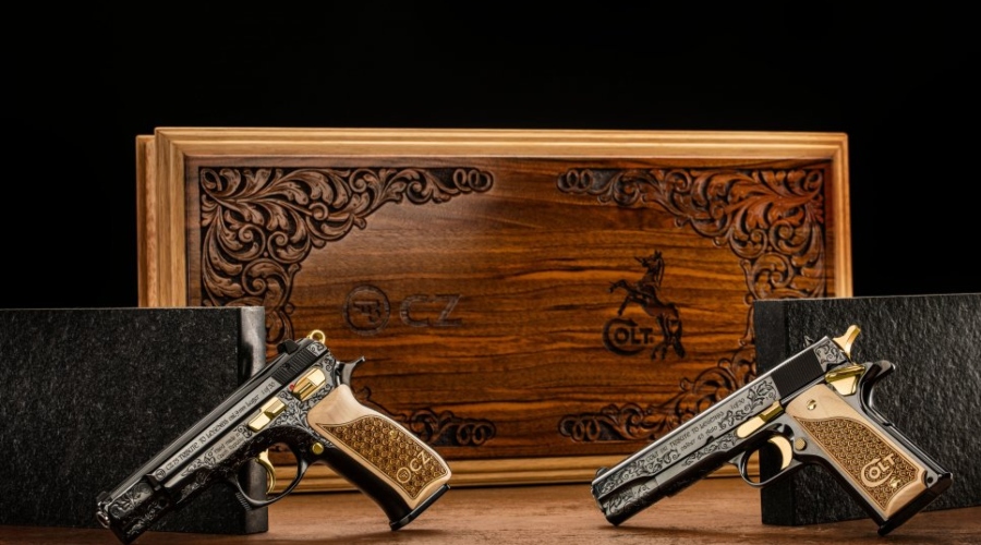 CZ and Colt pistols 