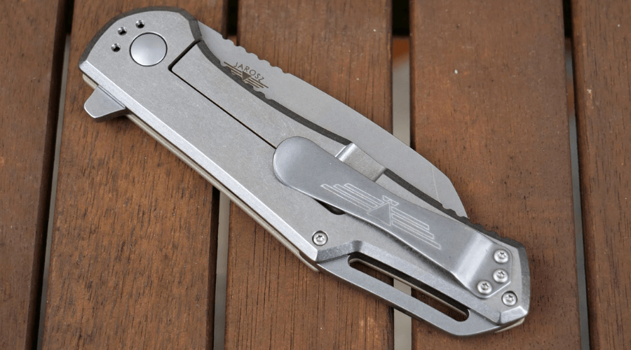 The KA-BAR Jarosz Wharncliffe KA-BAR folding knife