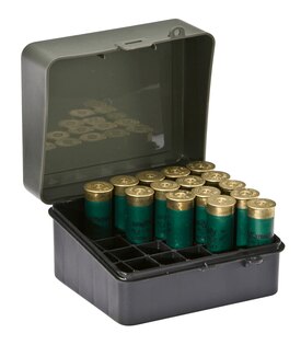 25-Shotshell case Plano Molding® USA - OD Green/Black