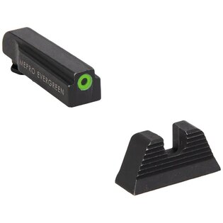 Meprolight® Evergreen™ sights for Glock / green front sight, clear rear sight
