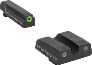 Meprolight® Evergreen™ sights for Glock / green front sight, green rear sight